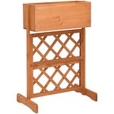 vidaXL Vrtno cvetlično korito z mrežo oranžno 45x30x74 cm les jelke, (20611482) | Shoptok.si