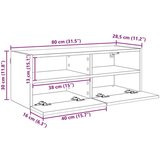 vidaXL TV stenska omara Star les 80 x 30 x 30 cm Konstruiran les | Shoptok.si