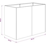  Vrtna saksija Rđa 80 x 40 x 60 cm Otporni čelik | shoptok.hr