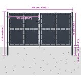  Vrtna vrata Čelik 300x175 cm Antracit | shoptok.hr