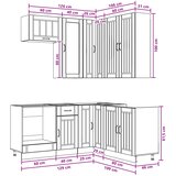  Kuhinjska jedinica LUCCA 8 kom. Staro drvo Konstruirano drvo | shoptok.hr
