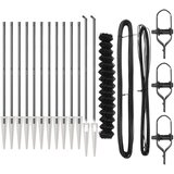  Ograda od lančanog linka Set od 2 Siva Čelik 25 x 1.5 m | shoptok.hr