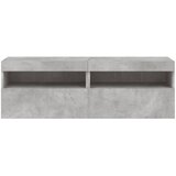  Zidni TV ormarići LED 2 kom boja betona 60x30x40 cm | shoptok.hr