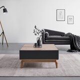 Bessagi Home klubska miza fosco, siva, hrast, 2 predala | Shoptok.si
