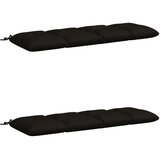 Jastučići za klupe VIANEN 2 kom. 100% poliester Crna - Crna 150 x 50 x 12 cm | shoptok.hr