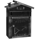  Stenski poštni nabiralnik Deco (Do x Š x V: 265 x 140 x 355 mm, Črna, Nerjavno jeklo) | Shoptok.si