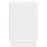  Miza z vrati Bela visok sijaj 142,5 x 50 x 75 cm Inženirski les, (5000283180) | Shoptok.si