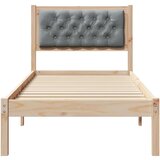  Konstrukcija postelje z vzglavjem Svetlo siva 90 x 200 cm blago, (5000084282) | Shoptok.si
