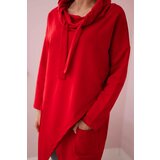 Kesi Tunic with a clutch on the front Oversize red | Shoptok.si