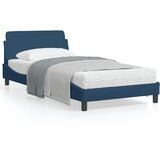 vidaXL Okvir za krevet s uzglavljem plavi 100x200 cm od tkanine | shoptok.hr
