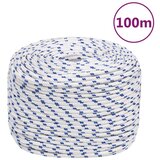 vidaXL Vrv za čoln bela 10 mm 100 m polipropilen Cene