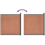 PANEL za ogradu smeđi 173 x 186 cm WPC | shoptok.hr