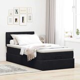 vidaXL otomanski okvir kreveta s madraca crni 90x200cm baršunasti | shoptok.hr