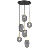 Wofi 5007-502 - Luster na sajli BELLEVILLE 6xE14/40W/230V crna/zlatna | Eponuda.com