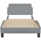 Okvir za krevet s uzglavljem svjetlosivi 90x190 cm od tkanine | shoptok.hr