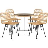  5-dijelni vrtni blagovaonski set od poliratana | shoptok.hr