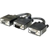 Manhattan VGA Y-kabel VGA 15-polni vtič\, VGA 15-polna vtičnica\, VGA 15-polna vtičnica 0.15 m črna 304559 lahko se privije VGA kabel, (20410562) Cene