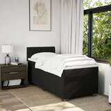 vidaXL Box spring postelja z vzmetnico črn 90x190 cm blago | Shoptok.si
