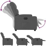  Električni naslonjač od tkanine crni | shoptok.hr