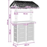 Vanjski bar stol Prirodna 115 x 95 x 215 cm Bambus | shoptok.hr