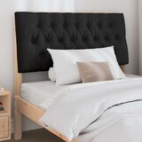  Tapecirani uzglavlje Crna 100 cm Čvrsto borovo drvo | shoptok.hr
