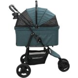 vidaXL Zložljiva otroška voziček Prilagodljiva Zelena 78 x 54 x 101 cm | Shoptok.si