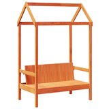 vidaXL dnevna postelja s streho voščeno rjava 90x200 cm trdna borovina | Shoptok.si