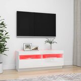TV ormarić s LED svjetlima visoki sjaj bijeli 100 x 35 x 40 cm | Eponuda.ba