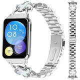 INF Nadomestni/združljivi del – Eleganten srebrn jeklen pašček s štiriperesno deteljico, združljiv z Xiaomi Mi Band 8 Pro/Redmi Watch, (5000130031) | Shoptok.si
