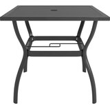 vidaXL vrtna miza antracitna 81,5x81,5x72 cm jeklo | Shoptok.si