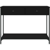  Konzolni stol crni 100 x 34 5 x 75 cm od konstruiranog drva | shoptok.hr
