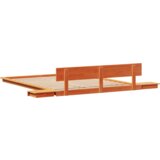 vidaXL Krevetna konstrukcija s noćnim ormarićima boje s voskom 140x200cm od masivnog drveta | shoptok.hr