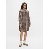 .OBJECT Dolga srajca 'Pamala' brokat / svetlo rjava / temno rjava / črna / bela | Shoptok.si
