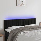  LED uzglavlje crno 144x5x78/88 cm baršunasto | shoptok.hr