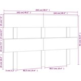  Uzglavlje za krevet boja meda 204 x 3 x 81 cm masivna borovina | Eponuda.ba