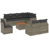  9-dijelni set vrtnih sofa od poliratana s jastucima sivi | shoptok.hr
