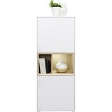 Hom`in komoda, bela, barve hrasta | Shoptok.si