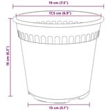  Okrogli cvetlični lonec 6 pcs Črna Ø 19 x 16 cm Plastika, (5000207469) | Shoptok.si