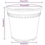  Okrugla saksija za cveće 6 pcs Crna Ø 19 x 16 cm Plastika - Crna Ø 19 x 16 5 cm 6 | shoptok.hr