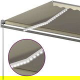 vidaXL Automatska tenda sa senzorom za vjetar LED 600 x 300 cm krem | shoptok.hr