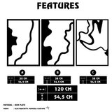Wallity zidna dekoracija Flamingo 317, 120x54,5cm, Crna | Eponuda.com