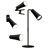 Črna LED namizna svetilka (višina 47,5 cm) 4in1 –