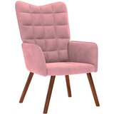 vidaXL Stol za sproščanje roza žamet | Shoptok.si
