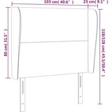  Uzglavlje s ušima tamnoplavo 103x23x118/128 cm baršunasto | shoptok.hr