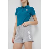 Adidas Pamučne kratke hlače boja: siva, s uzorkom, visoki struk | shoptok.hr