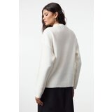 Trendyol Bone Soft Texture Rose Detailed Knitwear Cardigan | Shoptok.si