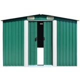 vidaXL vrtna kućica 257 x 489 x 181 cm metalna zelena | shoptok.hr