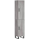 Maison Chic Visoka omara - Komoda - Predalnik siva sonoma 34,5x34x180 cm inženirski les, (21718956) | Shoptok.si