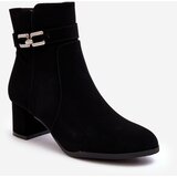 Boto WR1 Women's Low Heel Boots with Ornament Black Numissa | shoptok.hr
