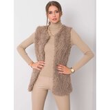 Wool Fashion Italia Vest-AT-KZ-22105.11P-dark beige | shoptok.hr